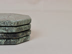 Set of 4 - Angelo Indian Green Chunky Octagonal Marble Coasters