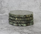 Set of 4 - Angelo Indian Green Chunky Octagonal Marble Coasters
