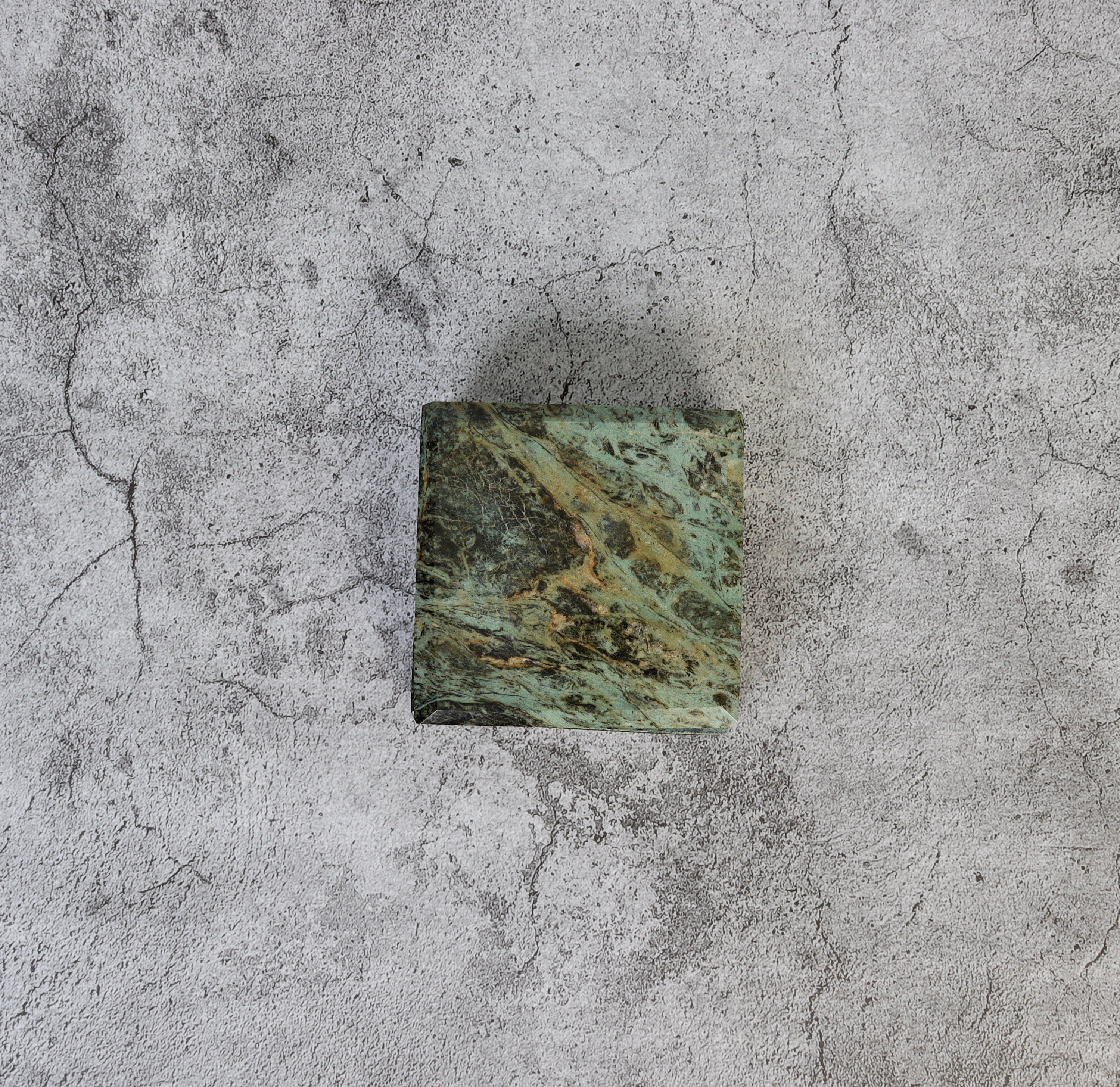 Set of 4 - Madeji Indian Green Square Marble Coasters