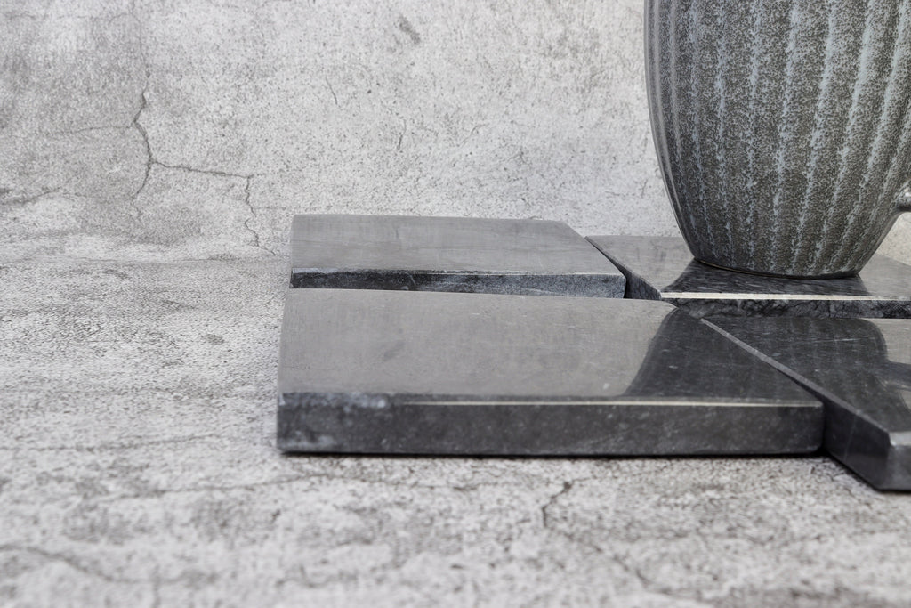 Set of 4 - Madeji Black Square Marble Coasters
