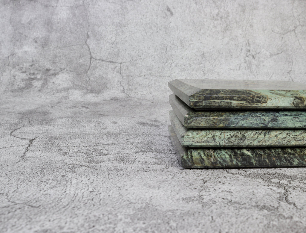 Set of 4 - Madeji Indian Green Square Marble Coasters