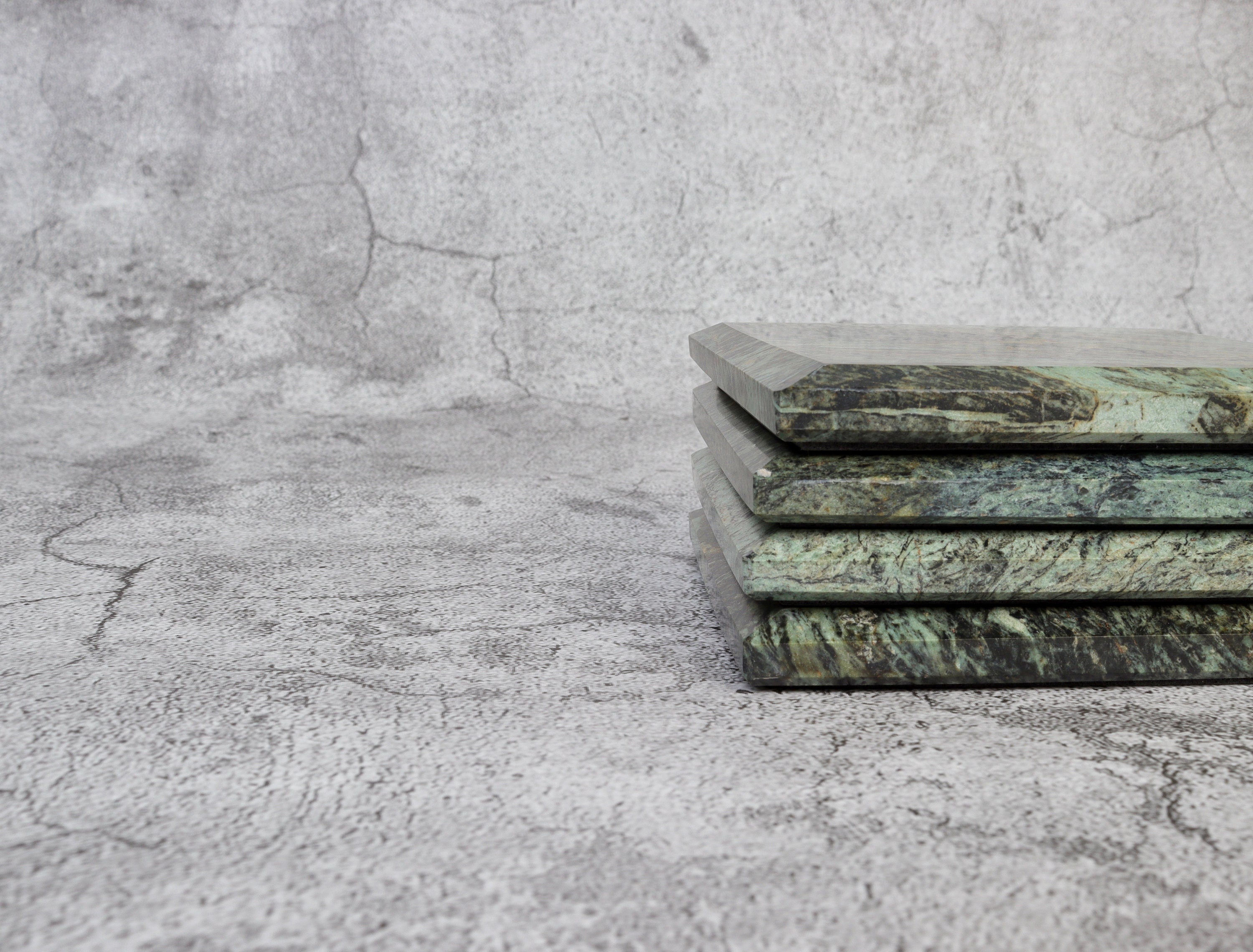 Set of 4 - Madeji Indian Green Square Marble Coasters