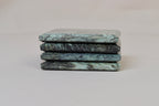 Set of 4 - Madeji Indian Green Square Marble Coasters