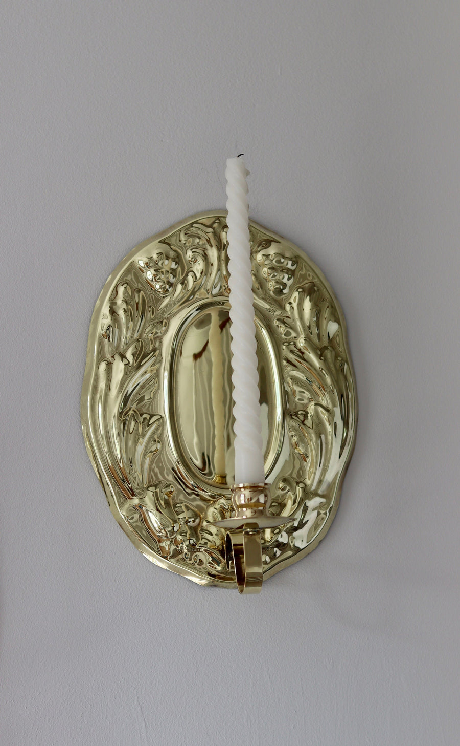 Pair of Vintage Swedish Brass Sconces by Gusum