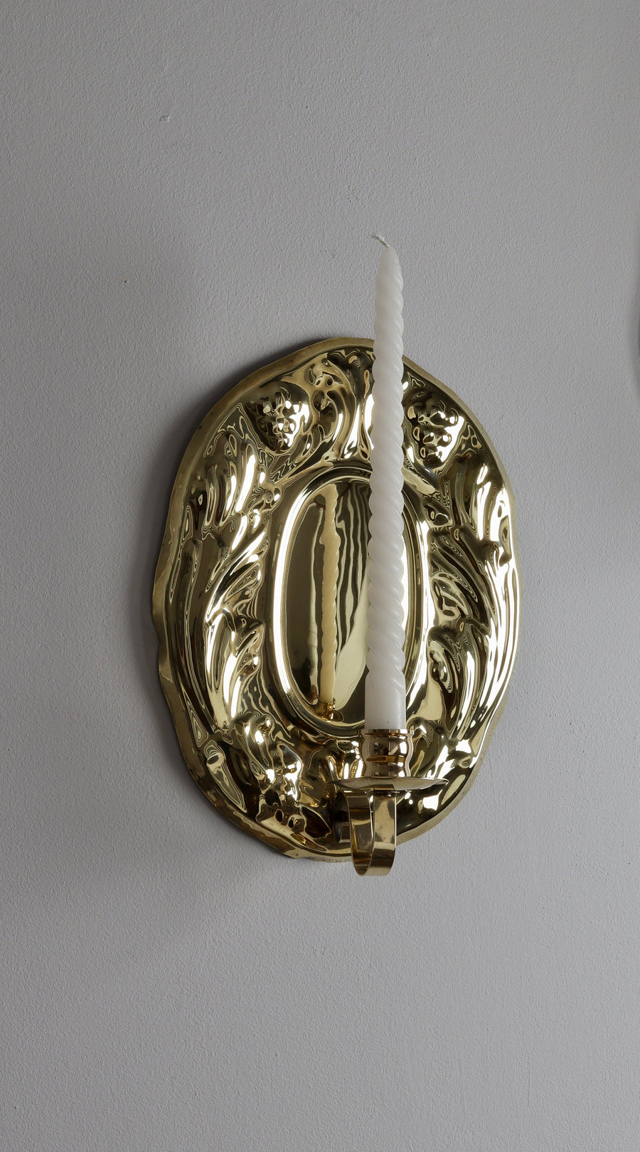 Pair of Vintage Swedish Brass Sconces by Gusum