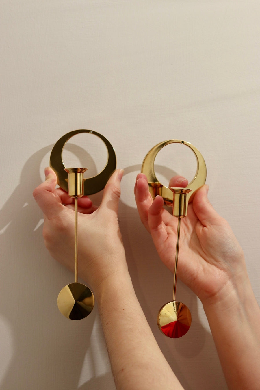 Pair of Swedish Brass sconces By Arthur Pe, Kolbäck