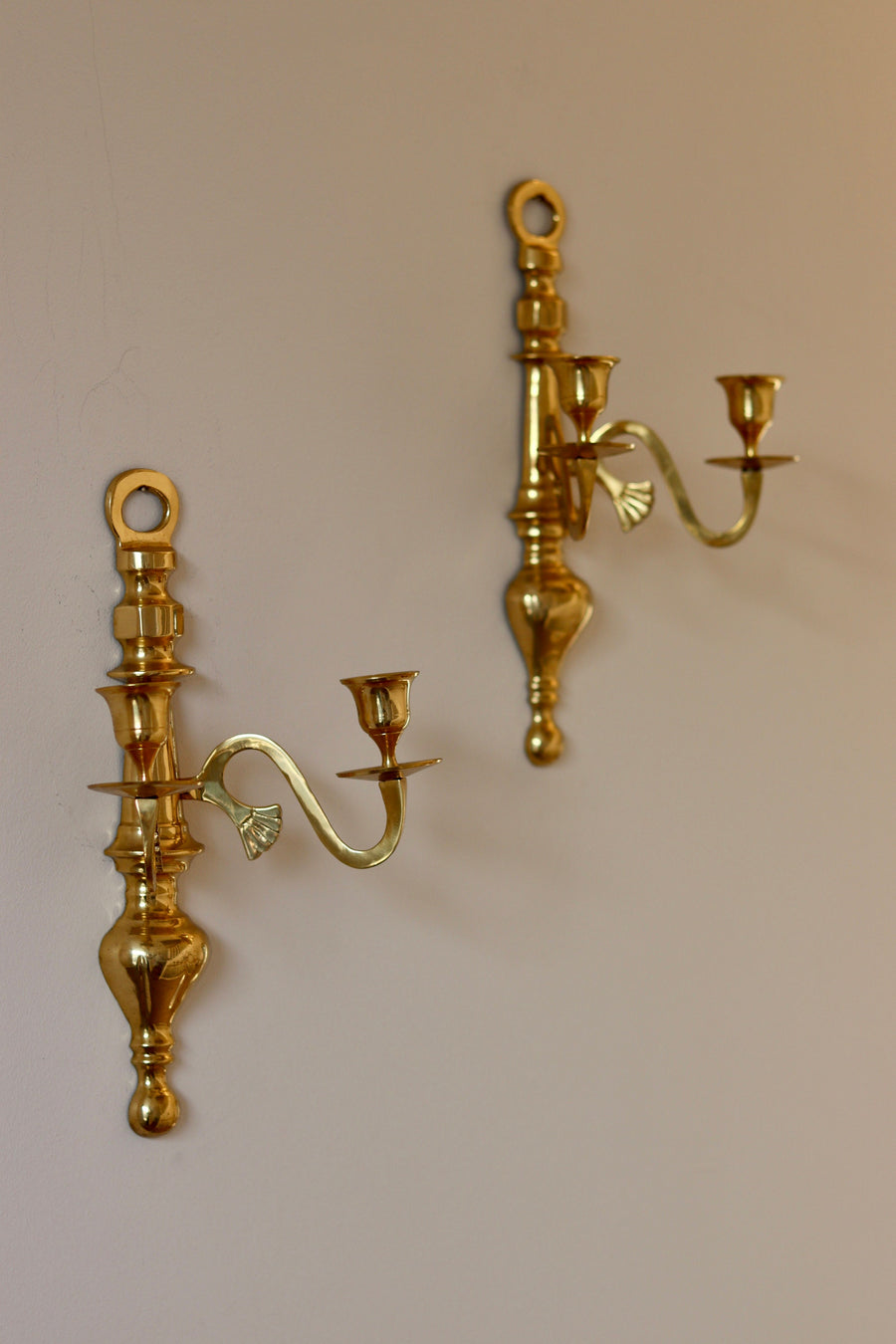 Pair of Vintage Brass Sconces
