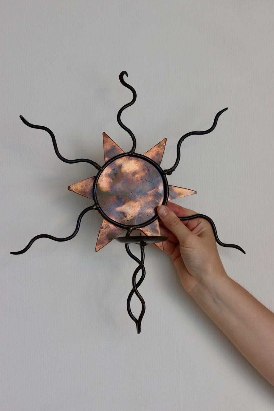 Vintage Copper and Metal Sconce