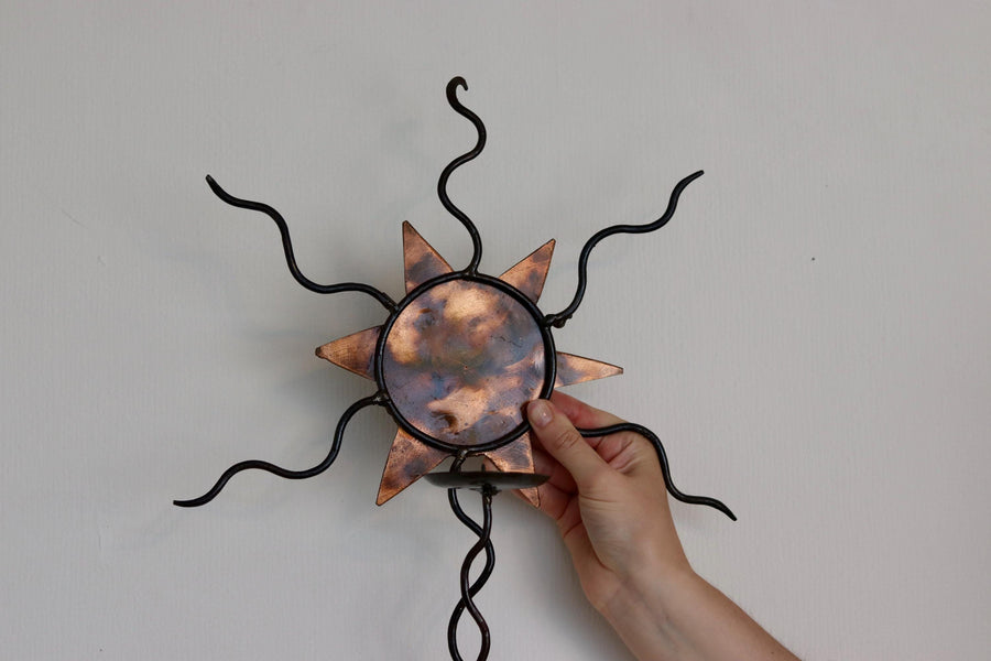 Vintage Copper and Metal Sconce