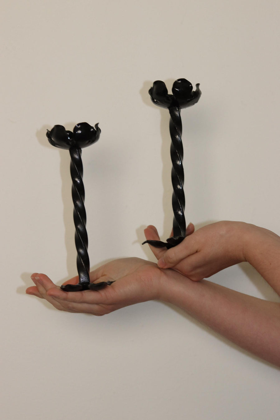 Pair of Vintage  Brutalist Style Candleholders