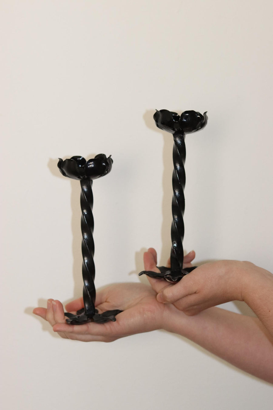 Pair of Vintage  Brutalist Style Candleholders