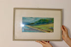 Swedish Mid-Century Oil On board Painting" Coastal Landscape "