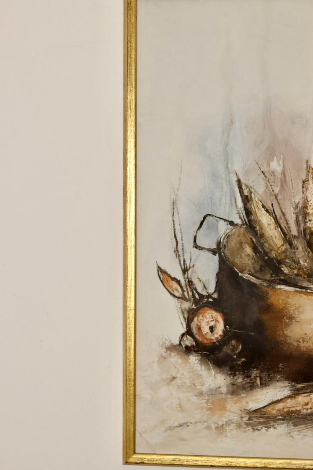 Swedish Mid-Century Oil on Canvas" Still Life Composition"