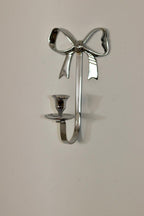 Vintage Brass Bow Sconce in Chrome