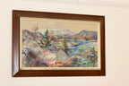 Swedish Mid-Century Oil Painting" Abstract Landscape "