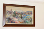 Swedish Mid-Century Oil Painting" Abstract Landscape "