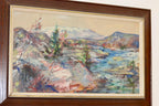 Swedish Mid-Century Oil Painting" Abstract Landscape "