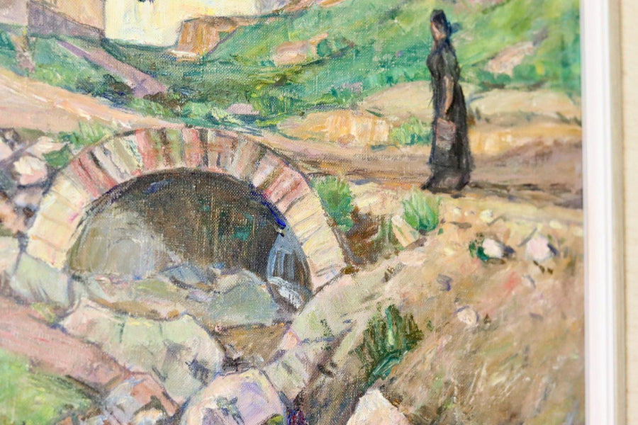 " Village Landscape With Bridge " by Gunnar Wiberg
