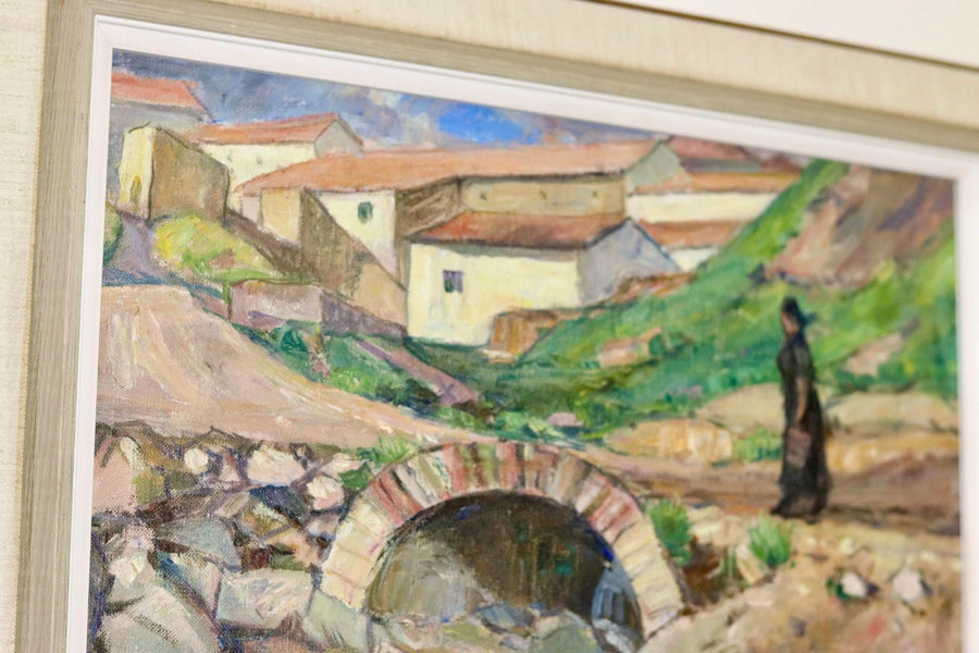 " Village Landscape With Bridge " by Gunnar Wiberg
