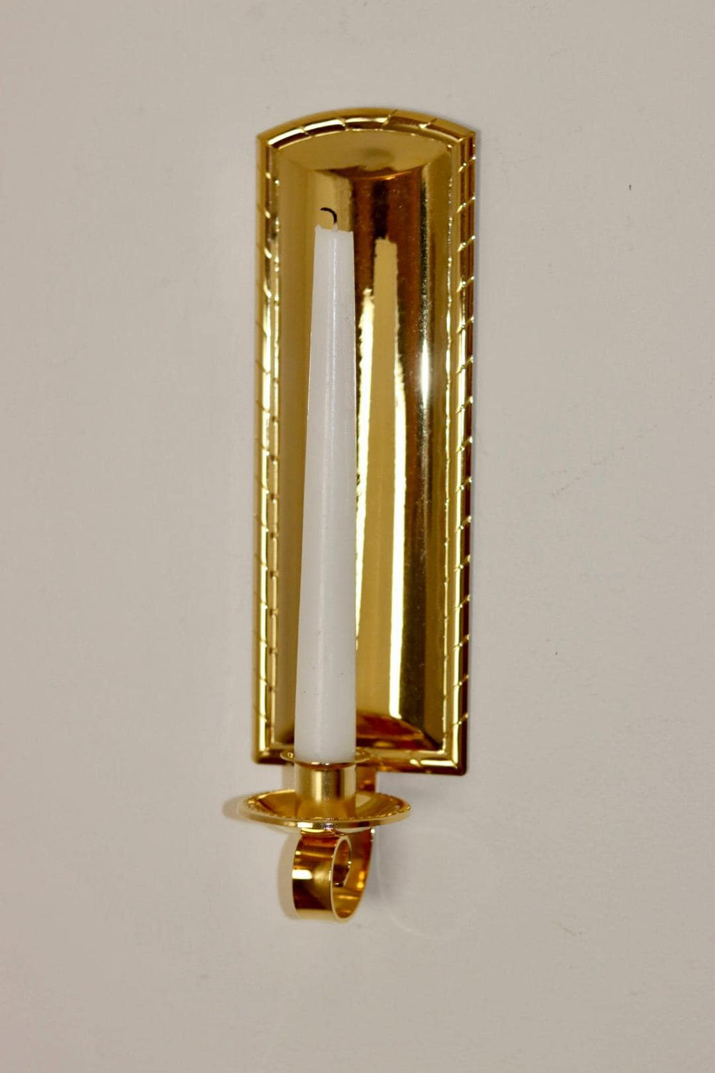 Pair Of Mid Century Style 24K Swedish Brass Sconces by Scandia