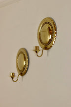 Pair Of Mid Century Swedish Brass Sconces