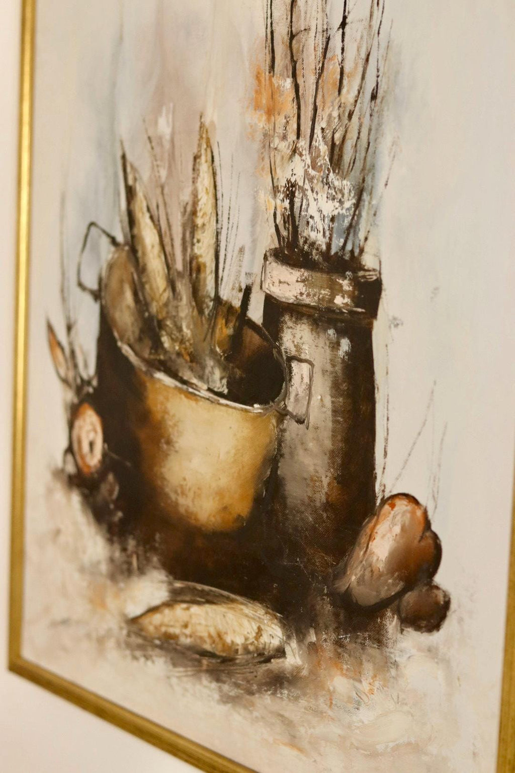 Swedish Mid-Century Oil on Canvas" Still Life Composition"