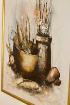 Swedish Mid-Century Oil on Canvas" Still Life Composition"