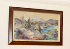 Swedish Mid-Century Oil Painting" Abstract Landscape "