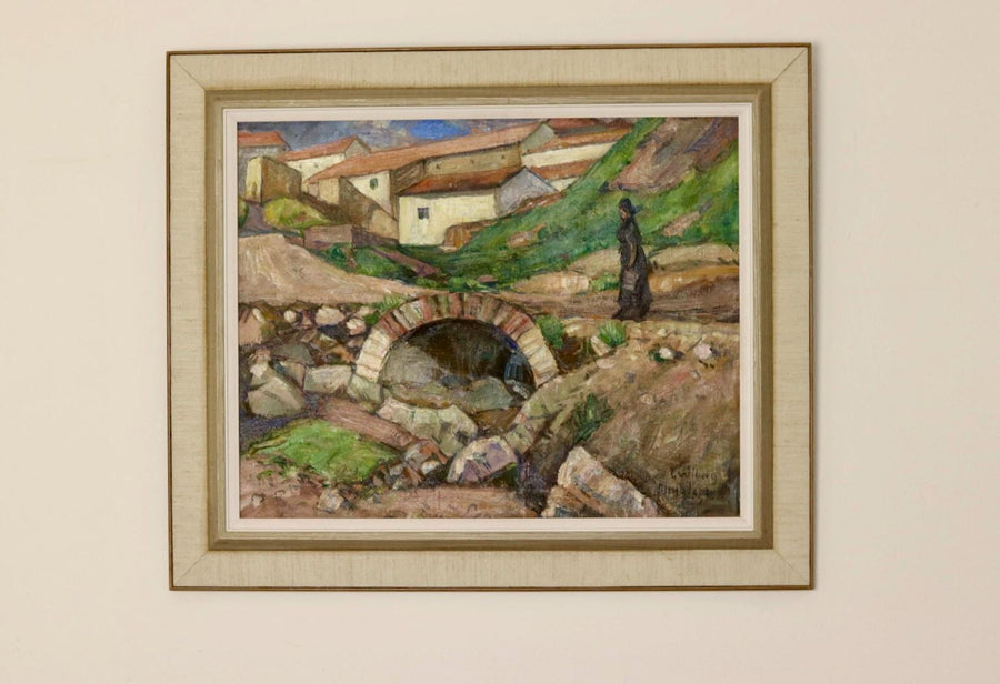 " Village Landscape With Bridge " by Gunnar Wiberg