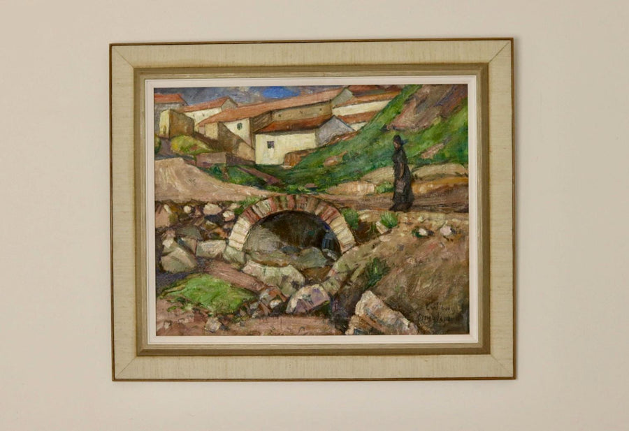 " Village Landscape With Bridge " by Gunnar Wiberg