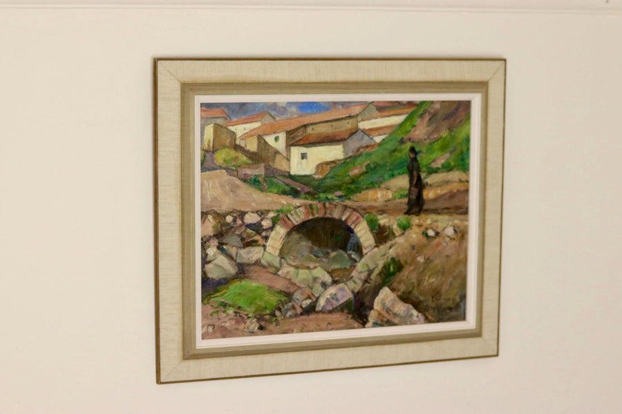 " Village Landscape With Bridge " by Gunnar Wiberg
