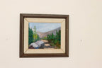 Swedish Mid-Century Oil On Canvas Painting" Mountain Stream"