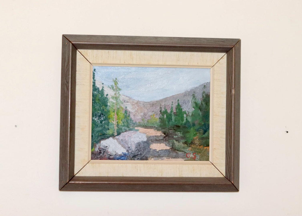 Swedish Mid-Century Oil On Canvas Painting" Mountain Stream"