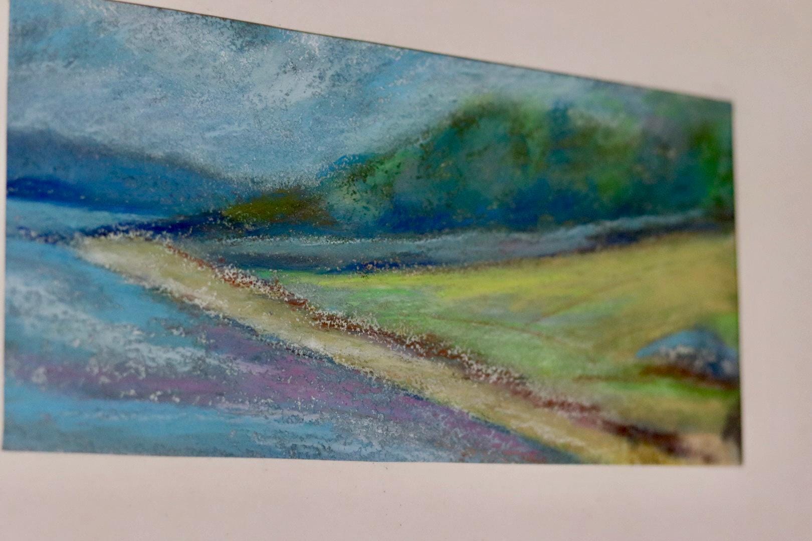 Swedish Mid-Century Oil On board Painting" Coastal Landscape "