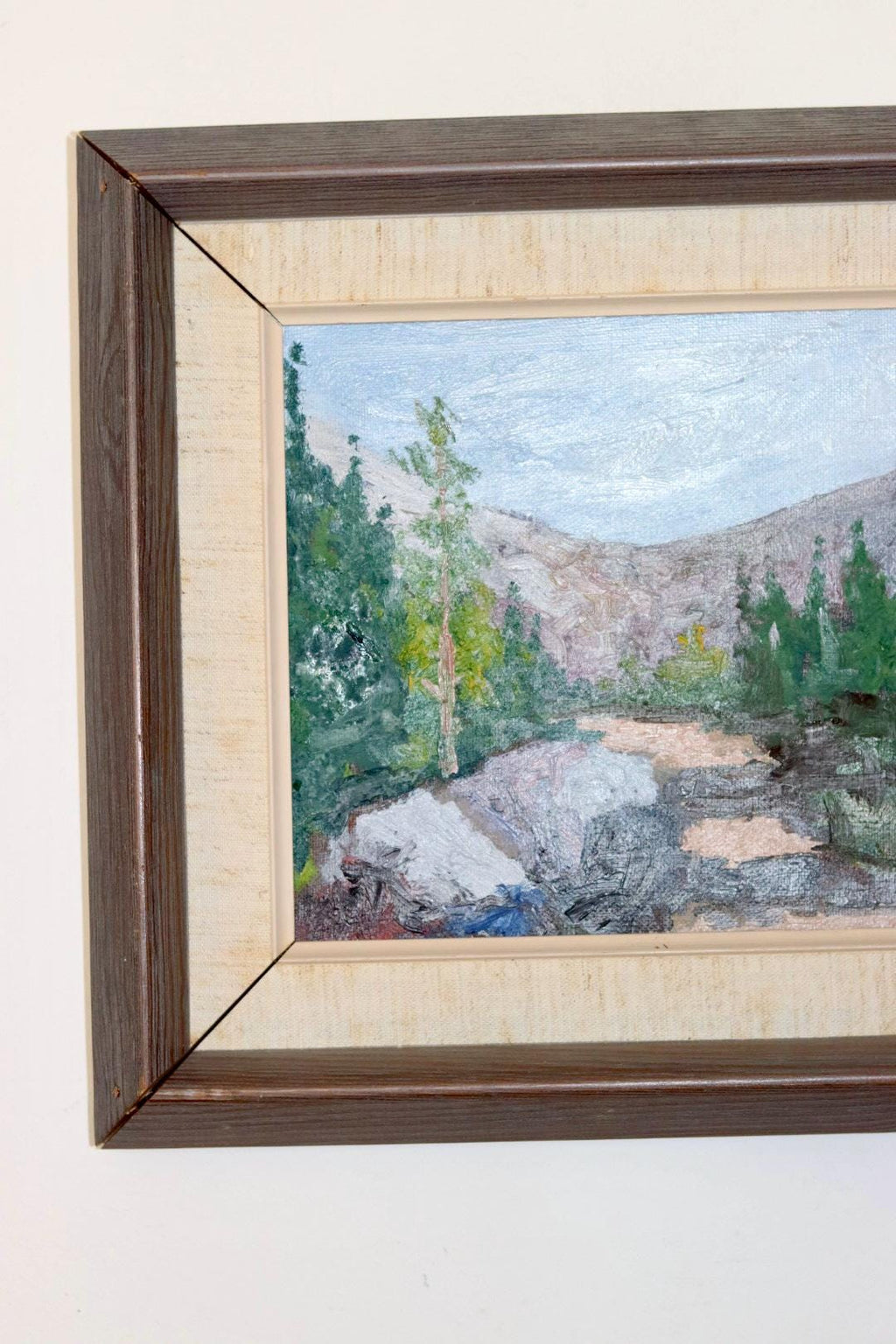 Swedish Mid-Century Oil On Canvas Painting" Mountain Stream"