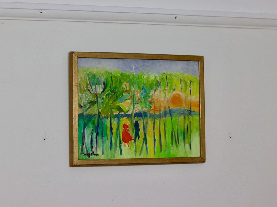 Swedish Oil On board Painting "Summer by the River"