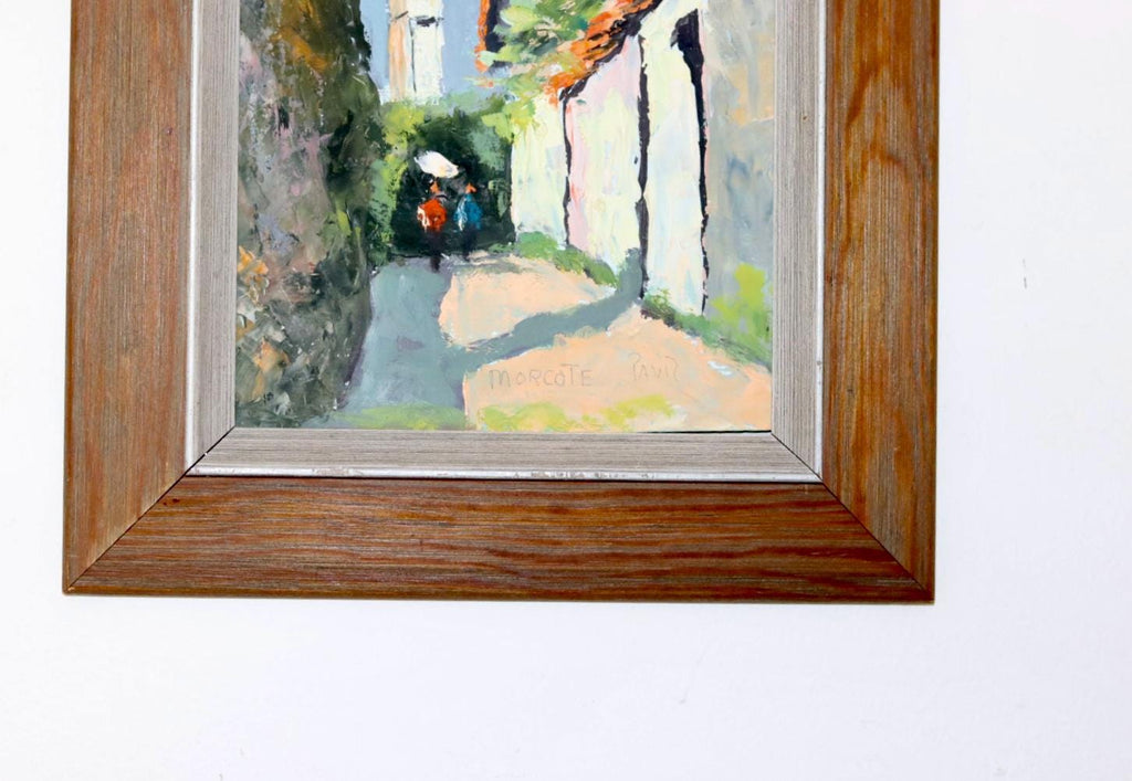 Swedish Oil On board Painting "Morcote" --Vintage & Framed