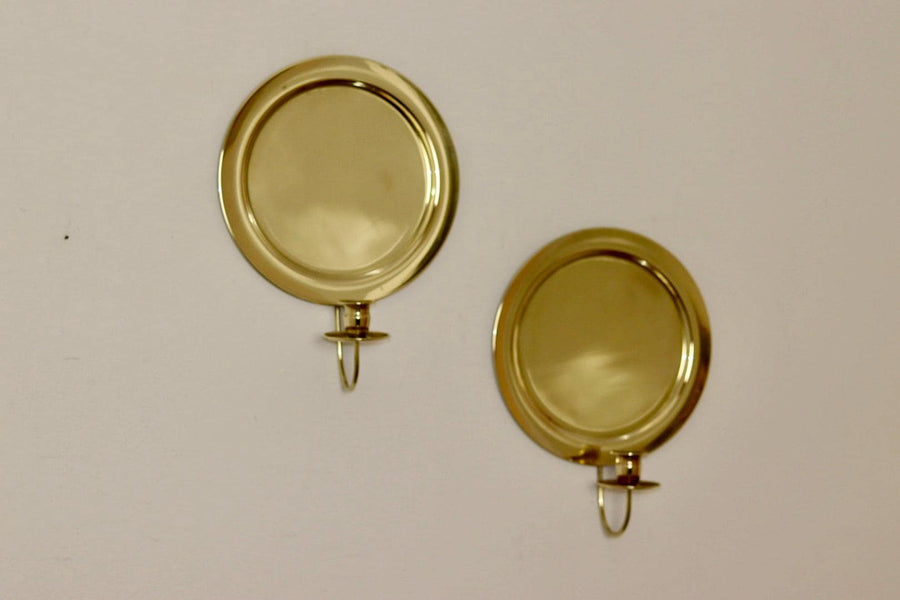 Pair Of Mid Century Swedish Brass Sconces