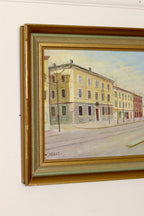Swedish Mid-Century Oil On Canvas Painting "Gothenburg"--Vintage & Framed