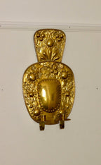 Baroque Style Large Mid-Century Brass Swedish Sconce