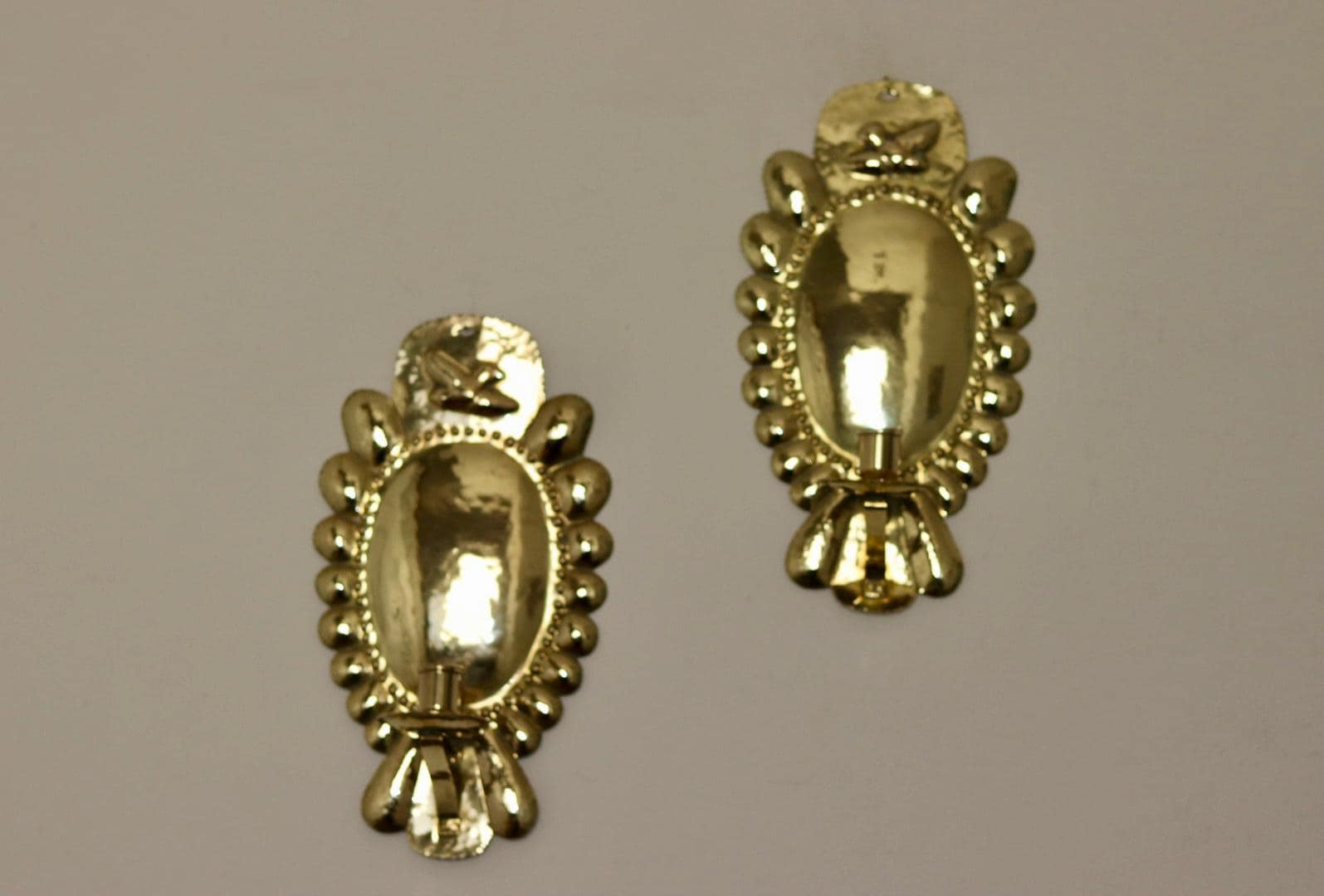 Pair Of Mid Century Swedish Brass Sconces