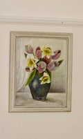 Swedish Oil On Panel Painting "Spring Bouquet"