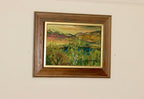 Original Swedish Oil on Panel "Sunset Mountains"