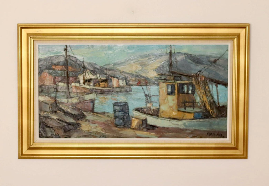 "Harbour Scene with Fishing Boat" by Finn Andersen