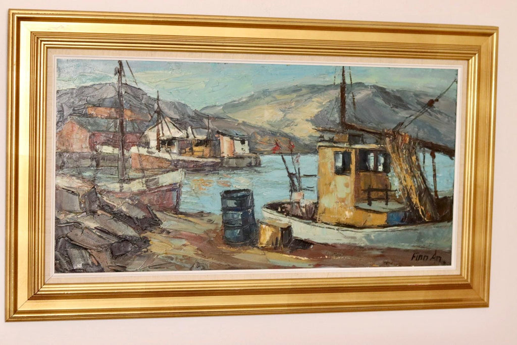 "Harbour Scene with Fishing Boat" by Finn Andersen
