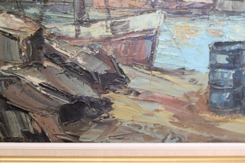 "Harbour Scene with Fishing Boat" by Finn Andersen