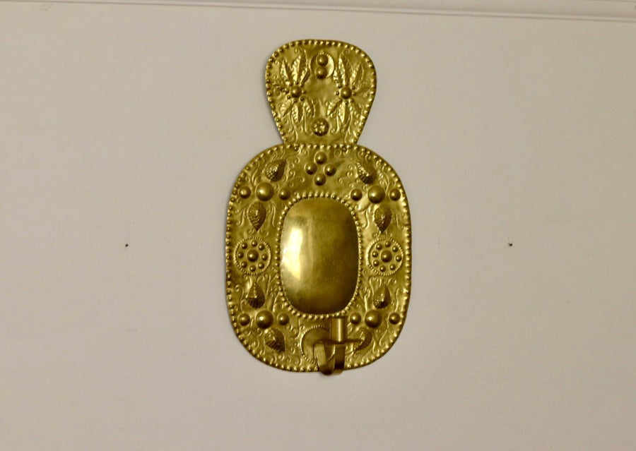 Baroque Style Large Mid-Century Brass Swedish Sconce