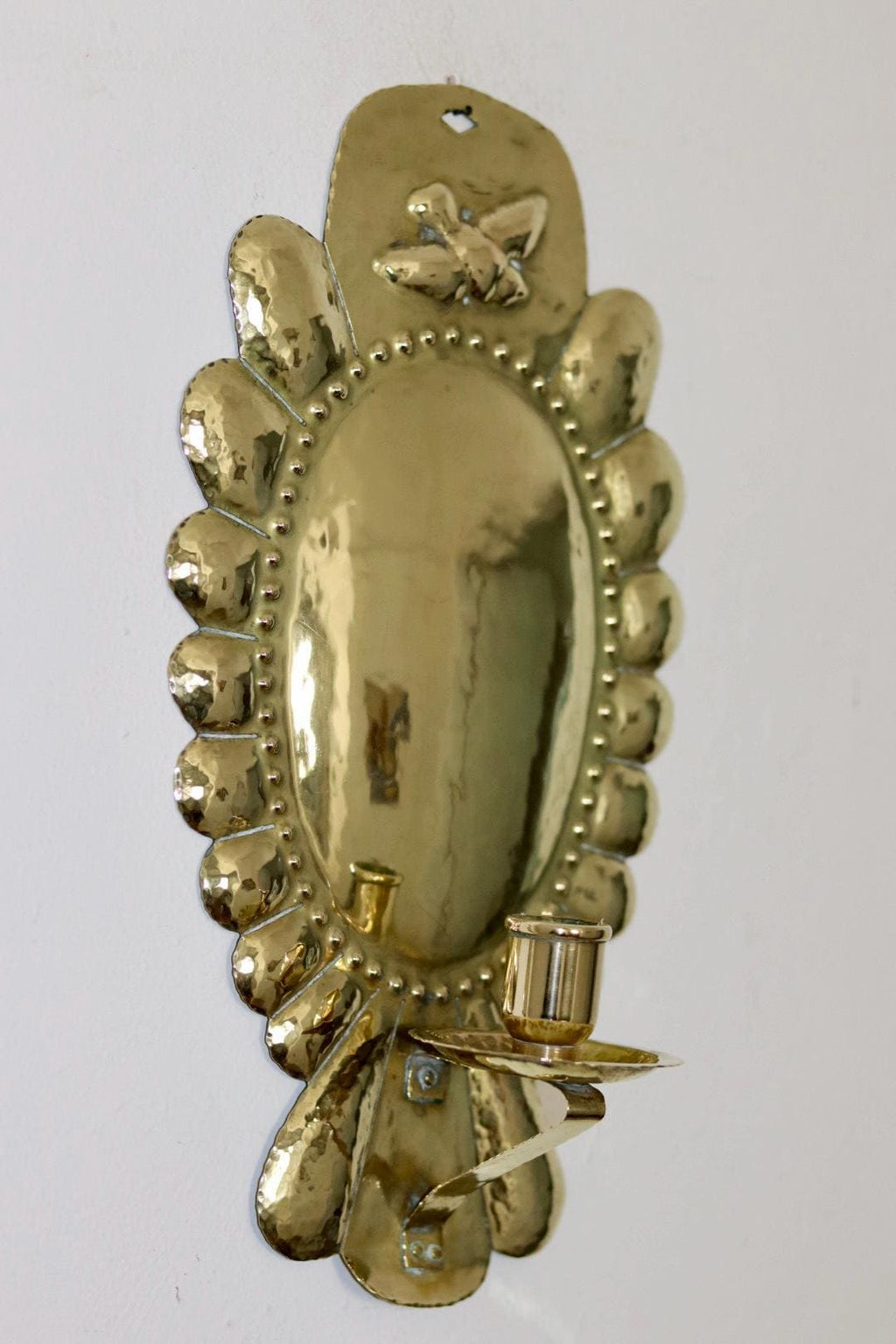 Pair Of Mid Century Swedish Brass Sconces