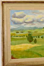 Original Swedish Mid-Century Oil On Panel Painting "Landscape"