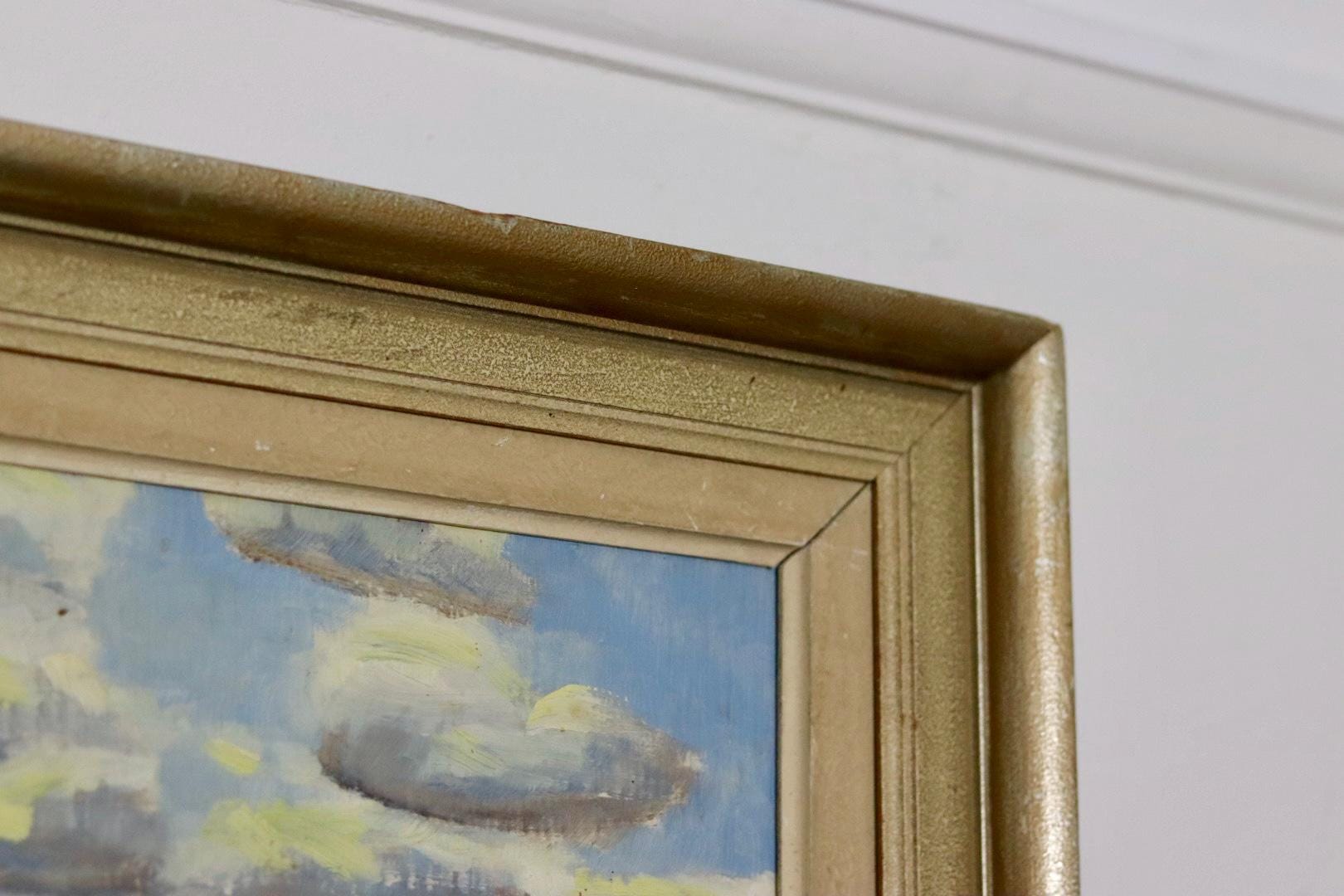 Original Swedish Mid-Century Oil On Panel Painting "Landscape"